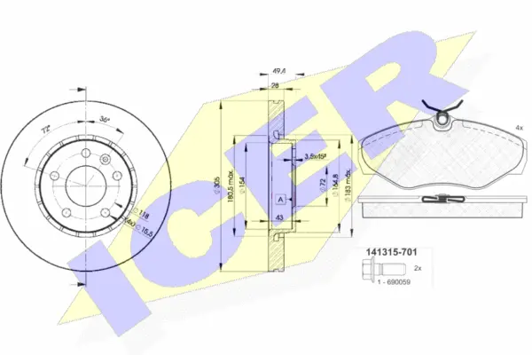 Brake Kit, disc brake (31315-6845)