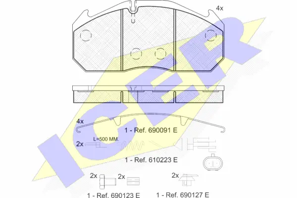 Brake Pad Set, disc brake (151040-111)