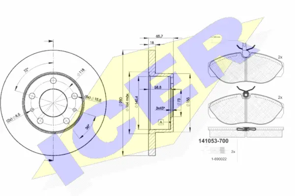 Brake Kit, disc brake (31053-4680)