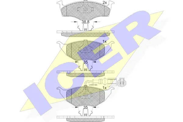Brake Pad Set, disc brake (181594-071)