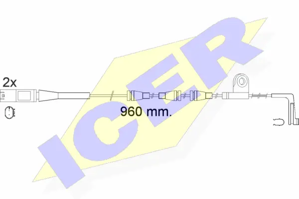 Warning Contact, brake pad wear (610553 E C)
