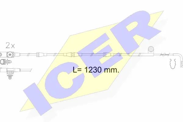 Warning Contact, brake pad wear (610616 E C)