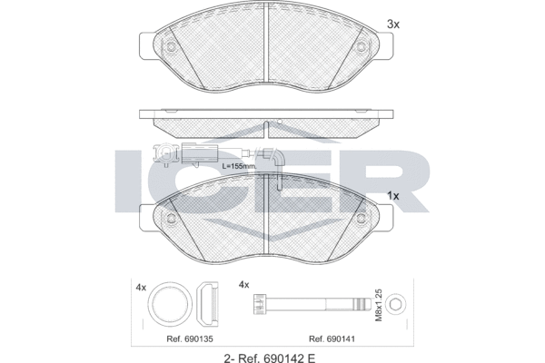 Brake Pad Set, disc brake (LM1803)