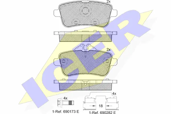 Brake Pad Set, disc brake (182072-067)