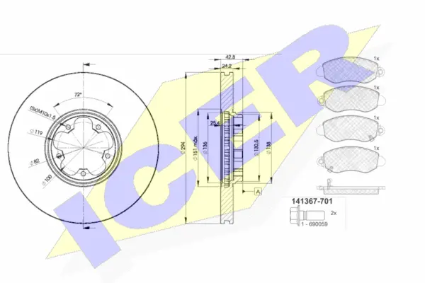 Brake Kit, disc brake (31367-5613)