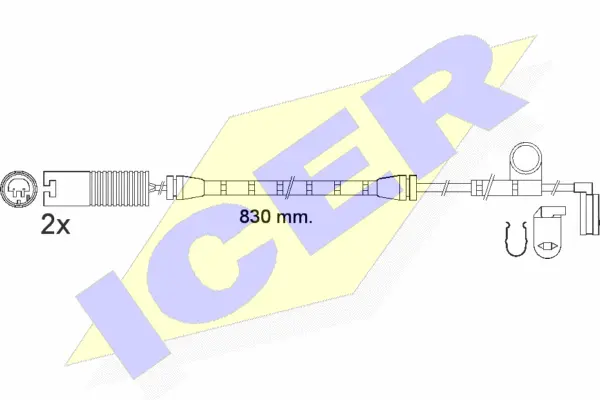 Warning Contact, brake pad wear (610563 E C)