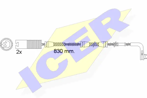 Warning Contact, brake pad wear (610503 E C)