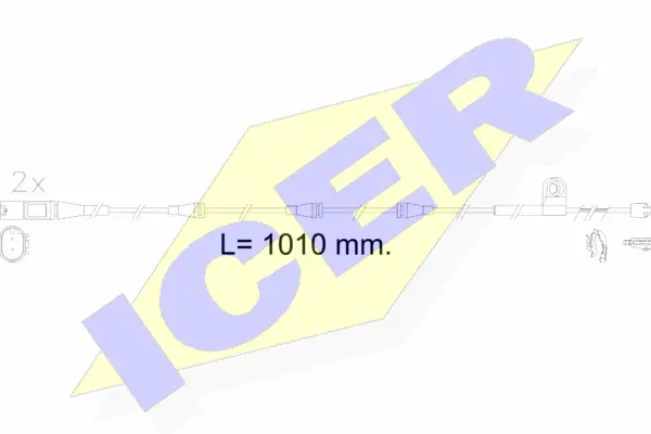 Warning Contact, brake pad wear (610622 E C)