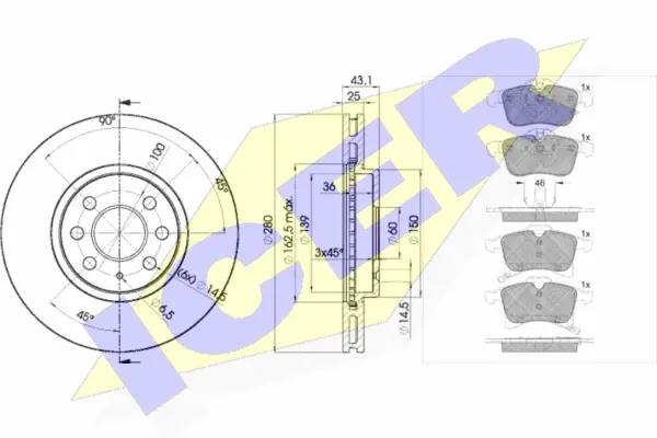 Brake Kit, disc brake (31592-9007)