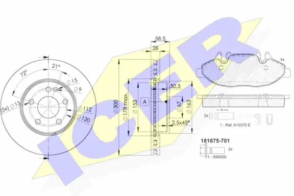 Brake Kit, disc brake (31675-0415)