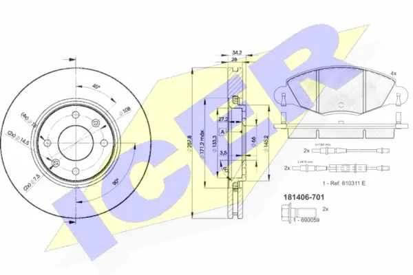 Brake Kit, disc brake (31406-4753)