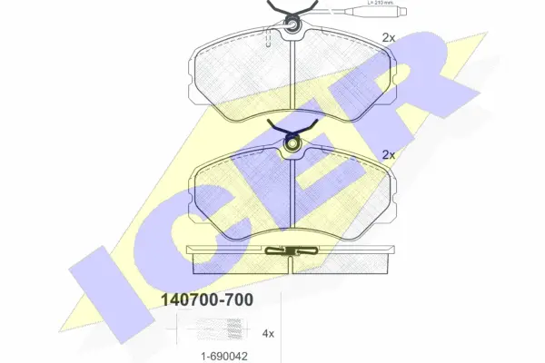 Brake Pad Set, disc brake (140700-700)