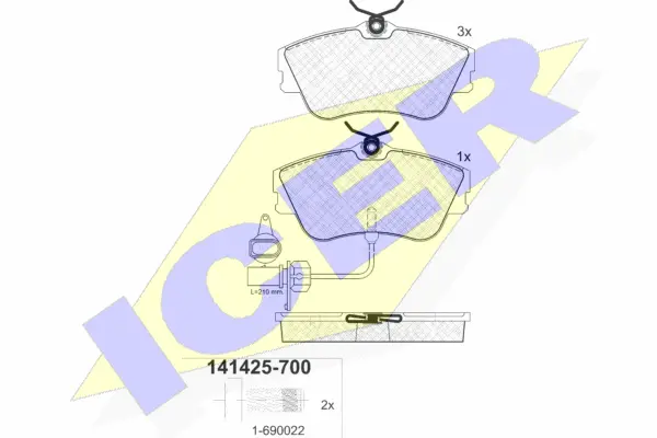Brake Pad Set, disc brake (141425-700)