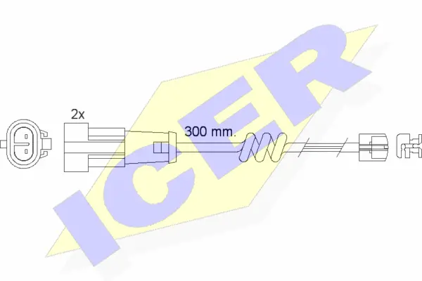 Warning Contact, brake pad wear (610470 E C)