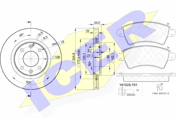 Brake Kit, disc brake (31525-4750)