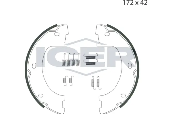 Brake Shoe Set, parking brake (79PB4010 C)
