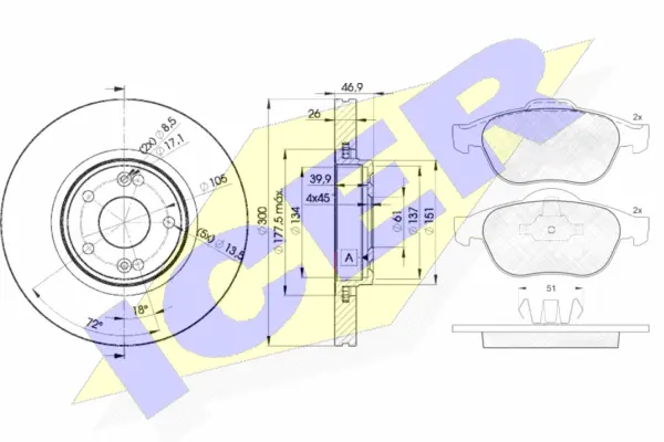 Brake Kit, disc brake (31432-2235)