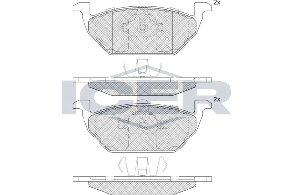 Brake Pad Set, disc brake (EV1338)