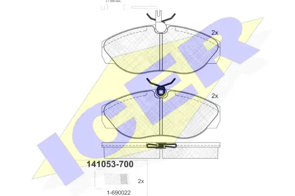 Brake Pad Set, disc brake (141053-700)