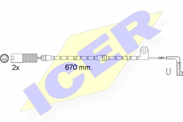 Warning Contact, brake pad wear (610478 E C)