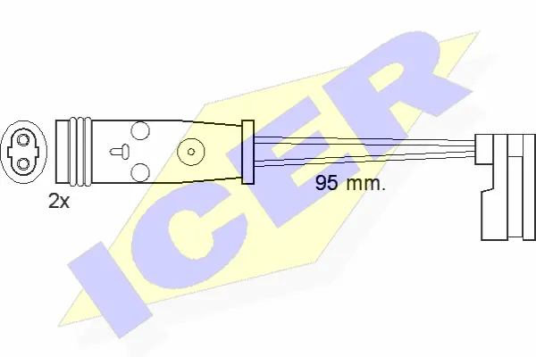 Warning Contact, brake pad wear (610370 E C)