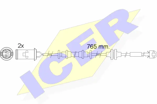 Warning Contact, brake pad wear (610535 E C)