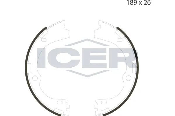 Brake Shoe Set, parking brake (79PB4057 C)