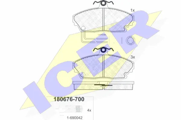 Brake Pad Set, disc brake (180676-700)