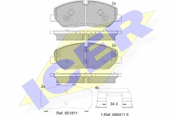 Brake Pad Set, disc brake (182268-204)
