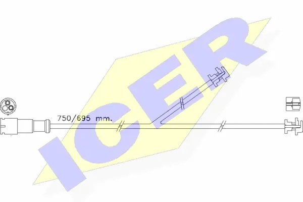 Warning Contact, brake pad wear (610435 E C)