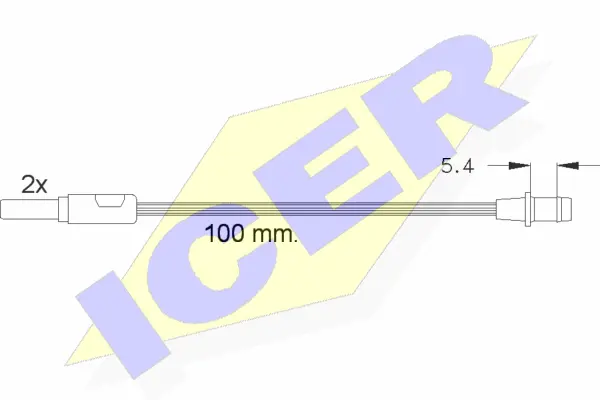 Warning Contact, brake pad wear (610085 E C)