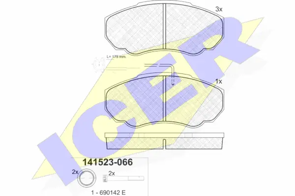 Brake Pad Set, disc brake (141523)