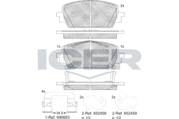 Brake Pad Set, disc brake (182428)
