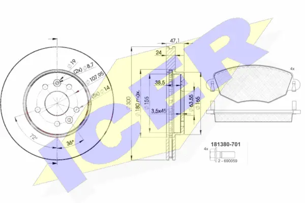 Brake Kit, disc brake (31380-6767)