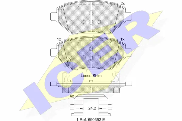 Brake Pad Set, disc brake (182261)