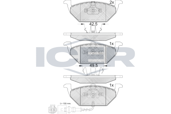 Brake Pad Set, disc brake (181349-071)