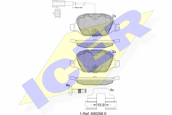 Brake Pad Set, disc brake (182038)