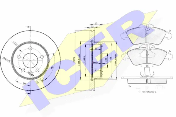 Brake Kit, disc brake (31104-6380)