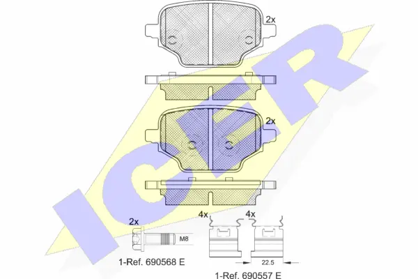 Brake Pad Set, disc brake (182347)