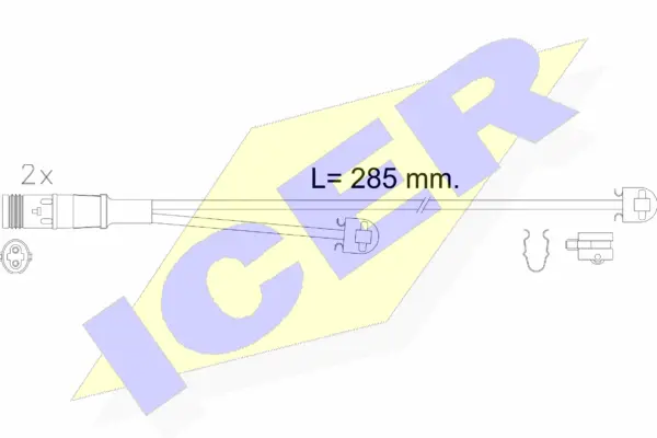 Warning Contact, brake pad wear (610614 E C)