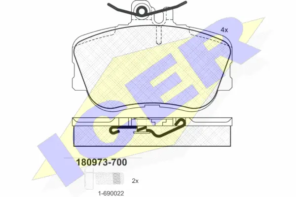 Brake Pad Set, disc brake (180973-700)
