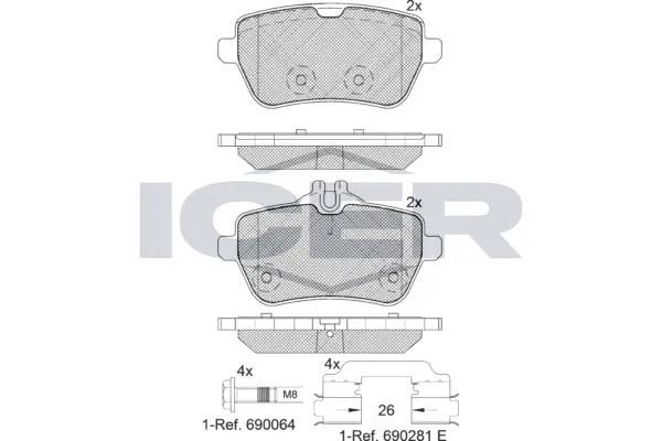 Brake Pad Set, disc brake (182076-400)