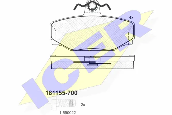 Brake Pad Set, disc brake (181155-700)