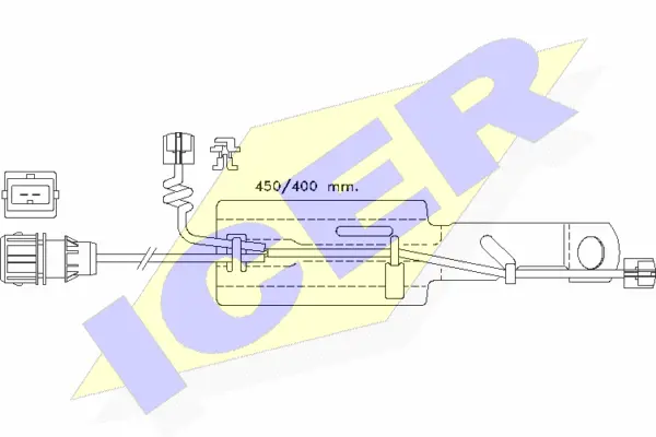 Warning Contact, brake pad wear (610430 E C)