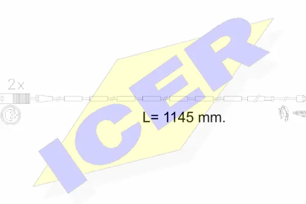 Warning Contact, brake pad wear (610607 E C)