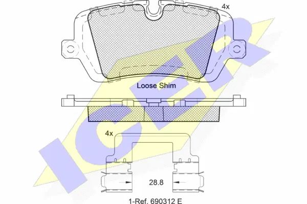 Brake Pad Set, disc brake (182120)