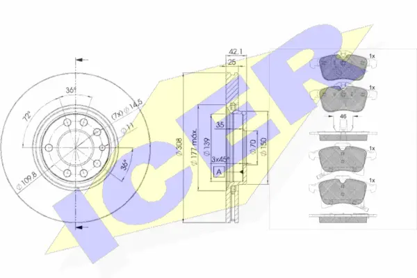 Brake Kit, disc brake (31592-9061)