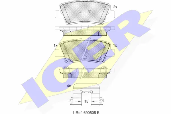 Brake Pad Set, disc brake (182036-208)