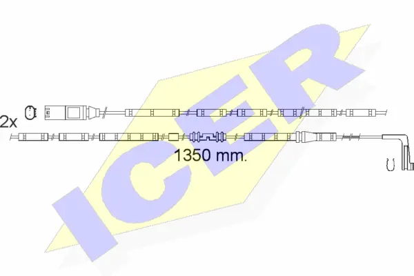 Warning Contact, brake pad wear (610551 E C)