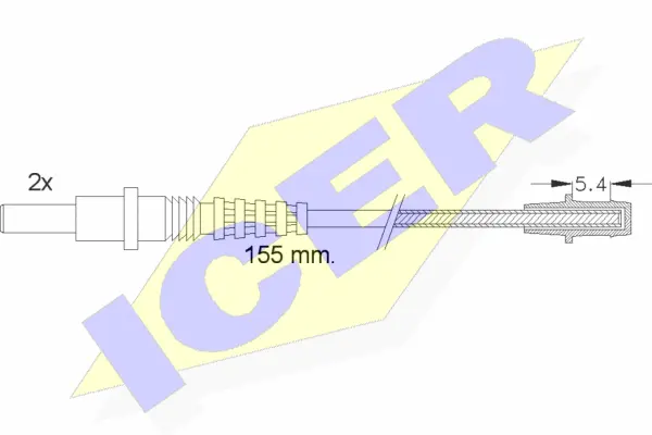 Warning Contact, brake pad wear (610157 E C)